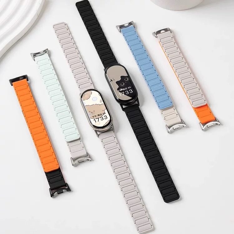 Suitable for Xiaomi 10/9 Sports Bracelet Watch Strap Workwear Magnetic Silicone Xiaomi 8Pro Men's and Women's Watch Strap 14mm