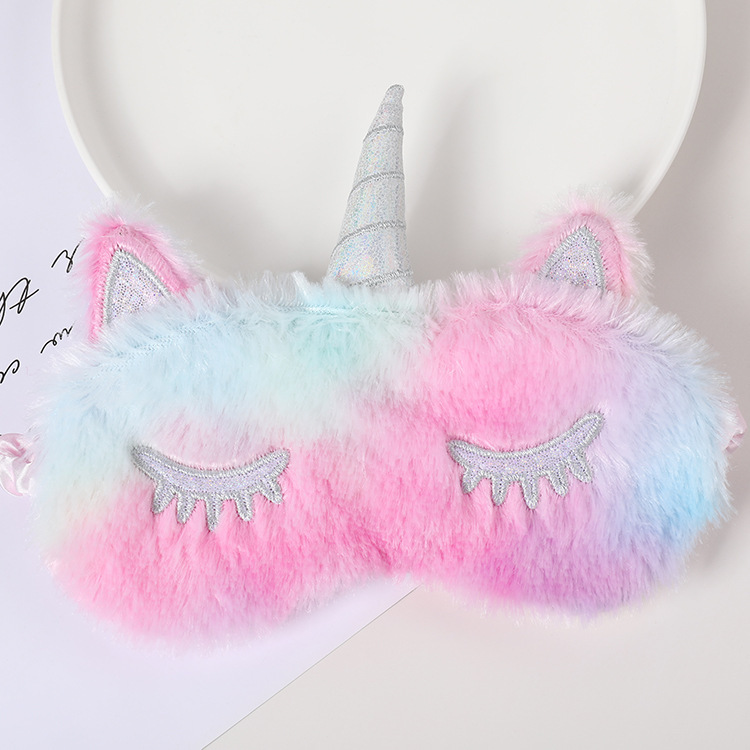 Fábrica al por mayor de felpa máscara de ojo de dibujos animados de santa claus alce sombreado máscara de ojo zorro animal bolsa de hielo transpirable