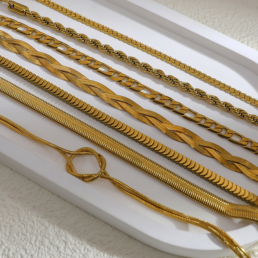 6g Weight 0.03µm-0.05µm Gold Plating Thickness PVD Coated Gold Plating Process Real Gold Plated Plating Material Bracelets Classification 304 Stainless Steel Chain Material 18K Gold Plating Color 1 Piece Quantity Holiday, Daily Occasion 304 Stainless Steel Material Geometric Pattern Women's Gender Simple Style, Classic Style Style Waterproof Non Tarnish Craft PVD Coated Real Gold Plated 18K Gold Geometric 304 Stainless Steel Simple Style Classic Style Waterproof Non Tarnish 304 Stainless Steel Bracelets 3