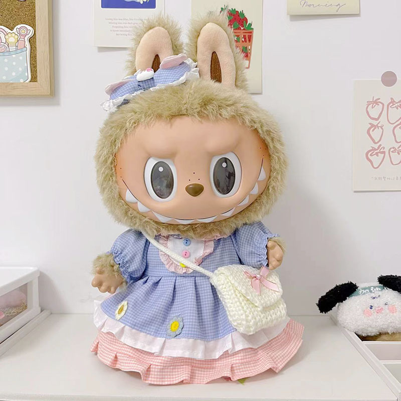 38cmラブブベビー服、ラブブぬいぐるみ服、ラブブ人形着替え、漢服スカートスーツ|undefined