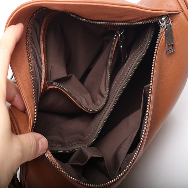 Leather universal bag one shoulder
