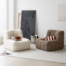 毛毛虫沙发椅懒人复古方块网红休闲椅设计师客厅卧室日式单人沙发