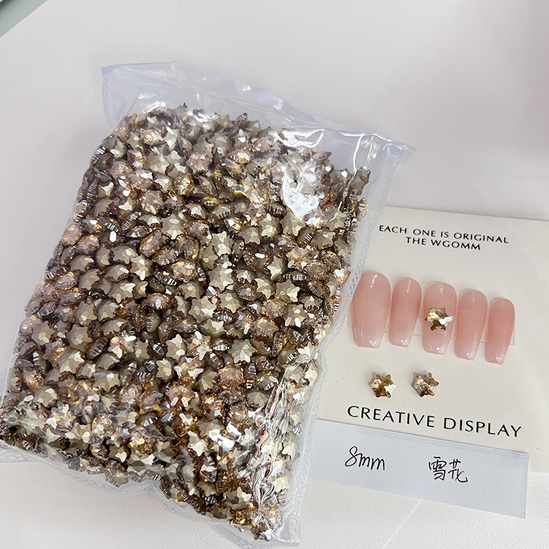 [KKK04-34] champagne snowflake 8 * 8mm