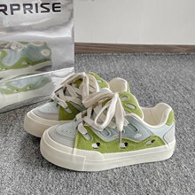 复古小众鞋子休闲板鞋厚底小白鞋女款2025春季新款百搭运动面包鞋