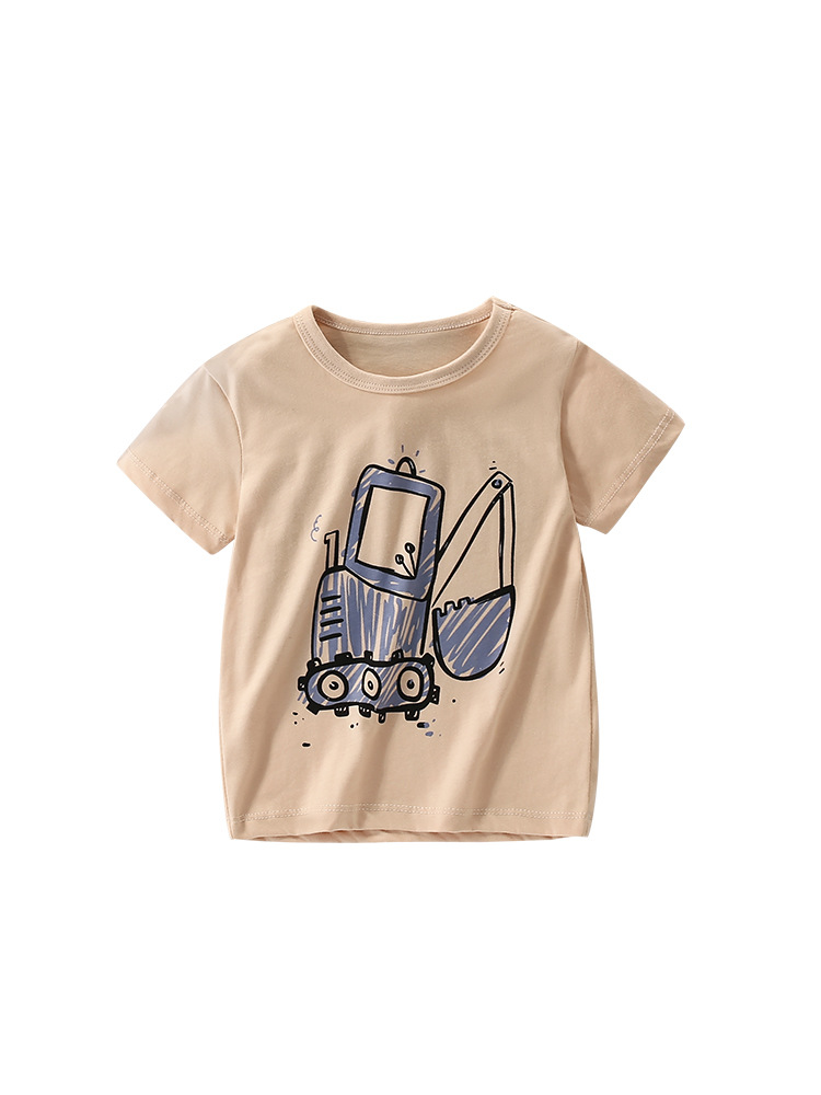 Malwee niño camiseta de mangas cortas de verano nuevo estilo europeo y americano camiseta de cuello redondo para niños guapo niño pequeño chaqueta superior infantil