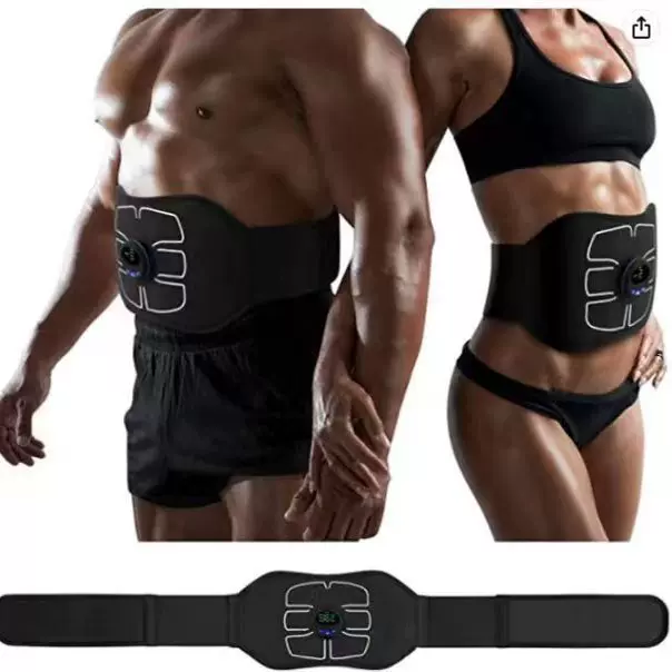 欧美跨境塑形按摩腰带减肚子震脂震动腰带懒人护腰束身按摩腰带