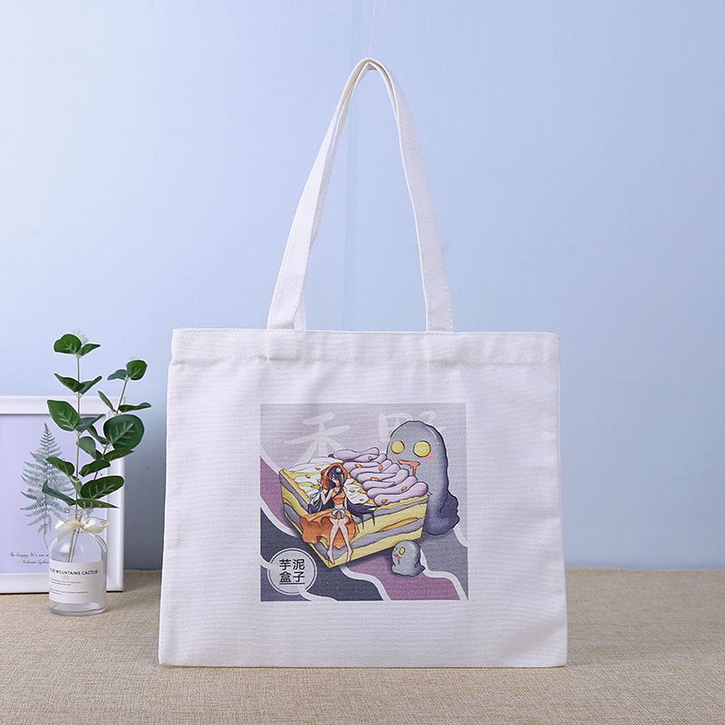 厂家直供现货空白帆布袋手提斜挎帆布包大容量动漫棉布袋印logo