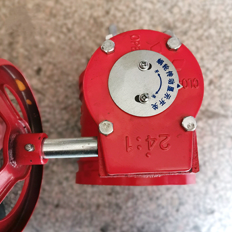 D381X-16Q沟槽涡轮蝶阀 手柄涡轮蜗杆消防卡箍沟槽蝶阀软密封蝶阀