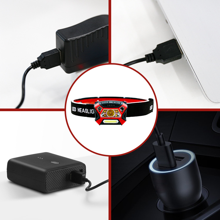 DURAPOWER Headlight Strong Light Super Bright Charging Car Repair Work Light Headwear Induction Auto Repair Repair Light Machine Repair Light
