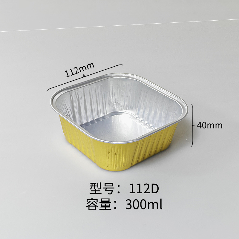 Caja de papel de aluminio de oro aislamiento caja de embalaje de alimentos cubiertos para llevar caja de embalaje de comida barbacoa