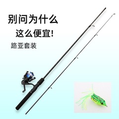 路亚路亚竿新款2025全套超硬便宜鱼竿直柄ML调路亚套装亮片两个