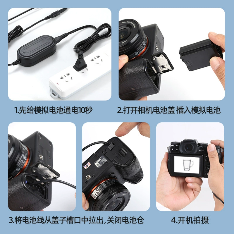 Адаптер питания-имитация батареи DMW-BLF19E, подходит для Panasonic DMC-GH4 GH5 GH3