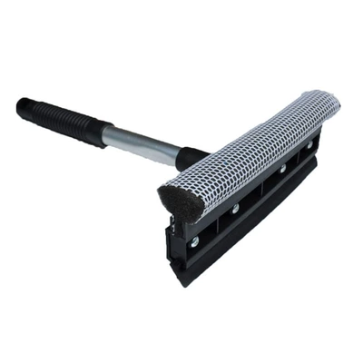 T-Shaped Sponge Fog Removal Brush, Extendable Glass Wiper, Car Cleaning Supplies, Car Wash Mop, Car Defogging Tool (Car cleaning tools) - black-single-section-pole-2720cm
