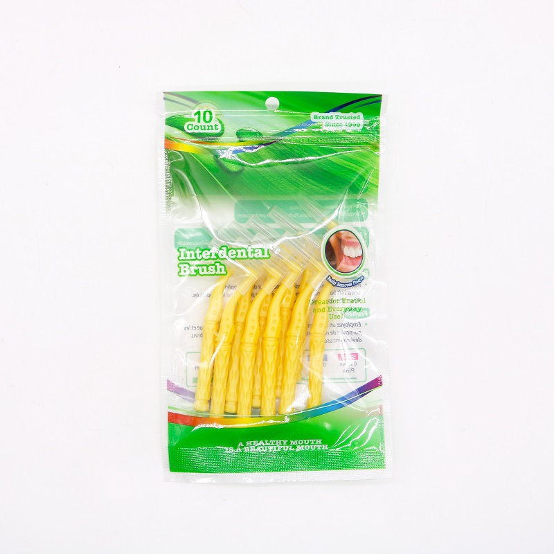 Cepillo dental en forma de l ortodoncia limpieza ultrafina del espacio dental cepillo dental cepillo dental suave entre los dientes adultos cepillo dental punta 10 aparatos