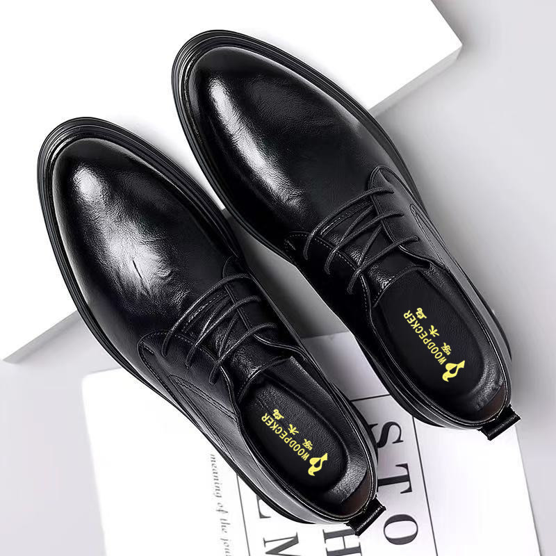 Men's New Autumn Model, Soft-soled Business Formal Leather Shoes, Korean Style, Versatile For Work, Trendy British Shoes_voghion.com