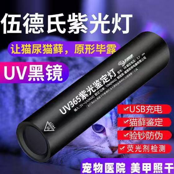 Aluminum Alloy Ultraviolet Identification Purple Light Flashlight Rechargeable Money Detector Nail Curing Fungus Test Wood's Lamp Aluminum Alloy Ultraviolet Identification Purple Light Flashlight Rechargeable Money Detector Nail Curing Fungus Test Wood's Lamp