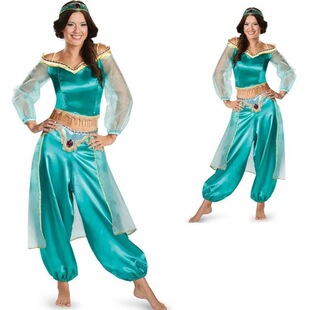European and American Ladies Aladdin's Magic Lamp Halloween Costume Adult Cosplay Female Princess Jasmine Stage Performance Costume