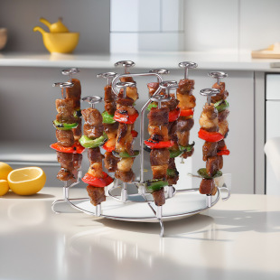 Air fryer skewers vertical stick grill universal oven accessories baking needle full set stainless steel grill