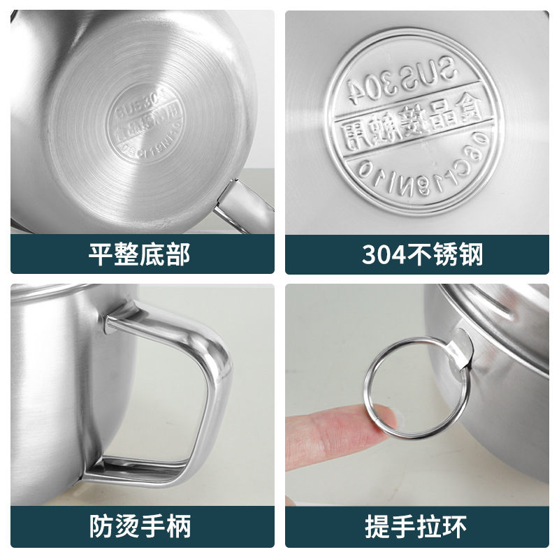 Alimentos grado 304 comida rápida taza capas redonda cantina caja de almuerzo con tapa sellada caja de almuerzo de gran capacidad de fideos instantáneos taza