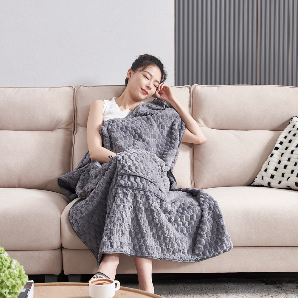 회색 플란넬 담요