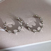 Bamboo design zirconium, universal advanced earrings, high-quality style