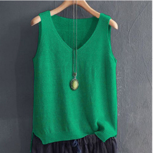 40-100kg Plus-Size Loose Belly-Covering Large-Size Ice Silk Camisole Women's Knitted Base Shirt Sleeveless Top Women