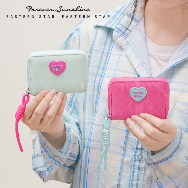 新しいジッパーミニキャンディーガールファッションかわいいマルチカードスロットレディースオルガンPUレザー卸売|undefined