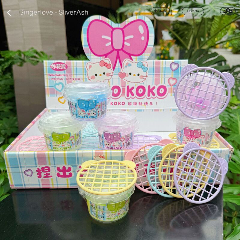 New mesh high-transparency bubble slime, a stress-relieving toy for children, featuring a non-sticky, safe, and crystal-clear texture