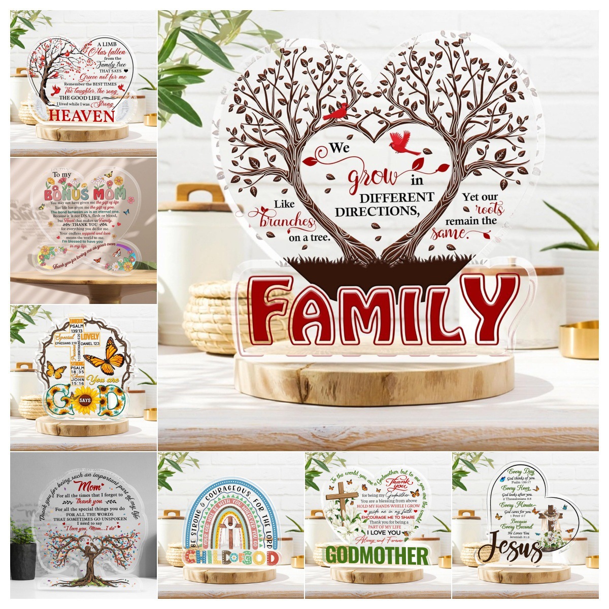 亚马逊跨境新品树状亚克力送亲戚朋友礼物工艺品摆件