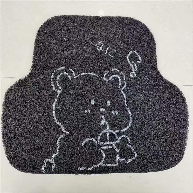 Rear Floor Mat, Universal Universal Foot Pad - milk-tea-bear-rear-1-pc