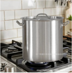 无涂层加厚不锈钢复合底大锅汤桶汤锅电磁炉通用煲汤锅