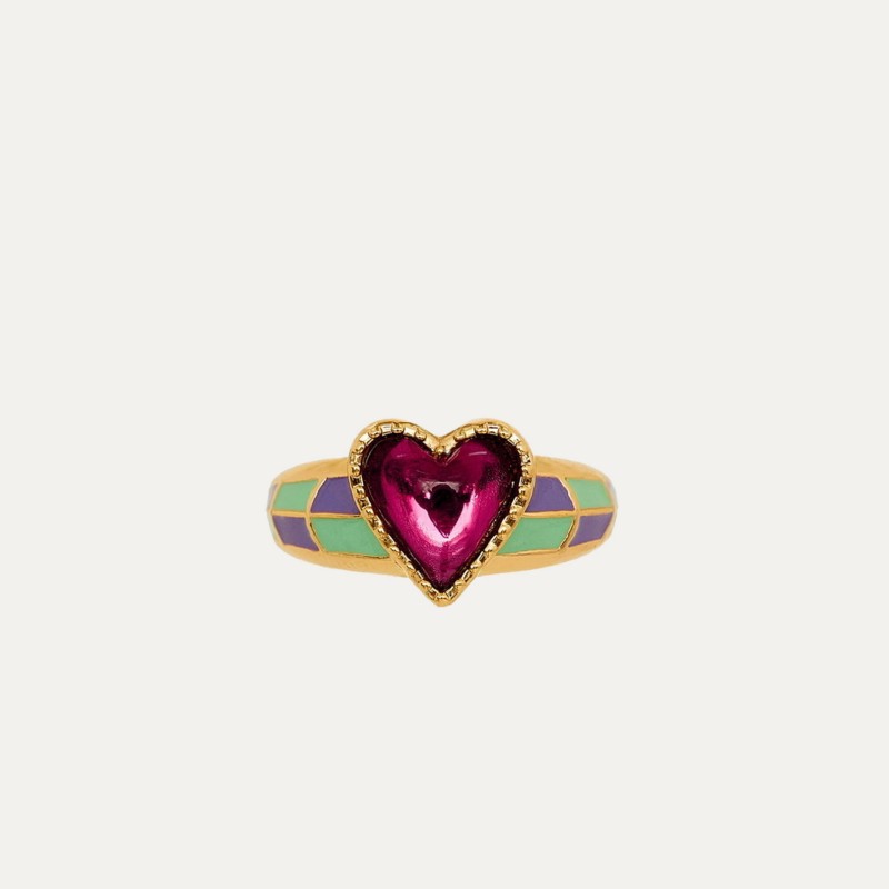 9g Weight Rings Classification 1 Piece Quantity Holiday, Daily Occasion 1 Piece 925 Sterling Silver Plaid Heart Shape Rings