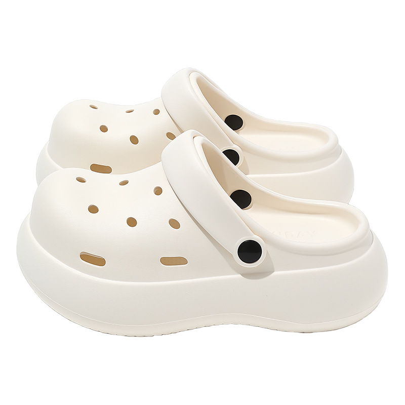 Damenschuhe mit dicker, perforierter Sohle für den Sommer am Strand – hochwertig, angenehm zu tragen, rutschfest, geschlossene Zehenpartie_voghion.com