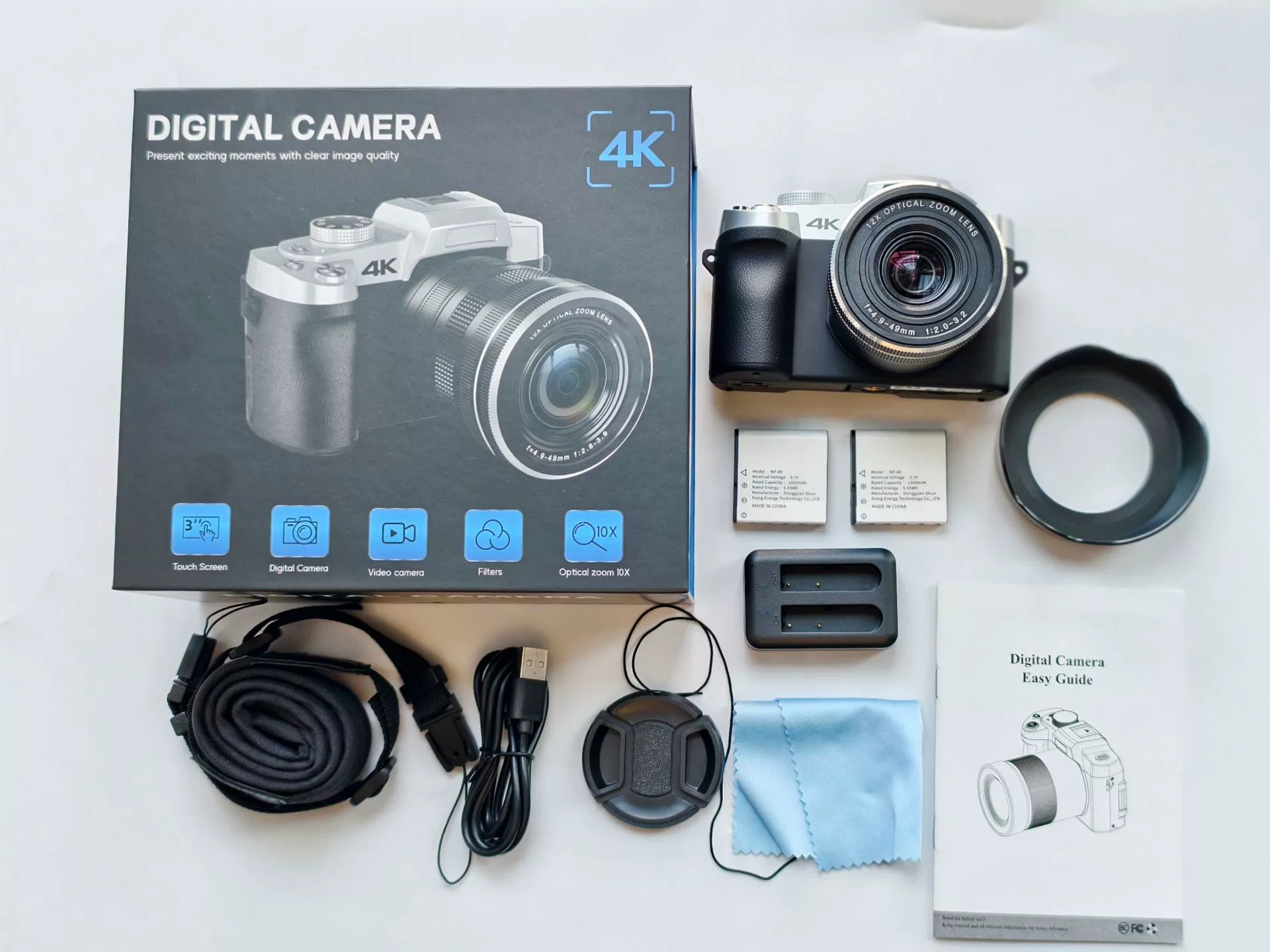 4K WiFi цифровая камера WD09, 12× оптический зум, 3,0″ поворотный экран, дистанционное управление