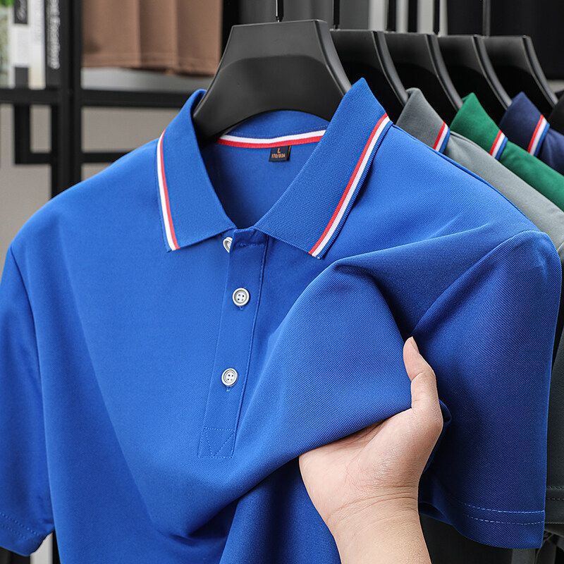 Short-Sleeved Work Clothes T-Shirt Customized Summer Advertising Polo Shirt Group Corporate Work Clothes Embroidered Printed Logo