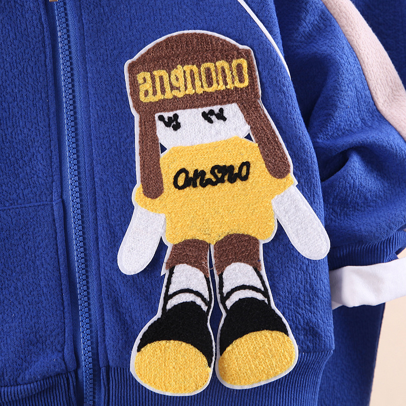 Kinder 2022 Frühling und Jungen Herbst Neue Produkt Cartoon Brief Puppe Gespleißt Baseball Anzug Zwei Stück Set_voghion.com