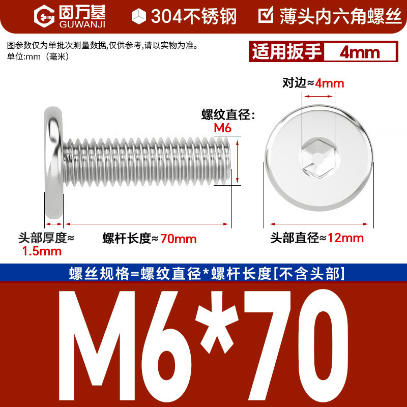 304 M6*70