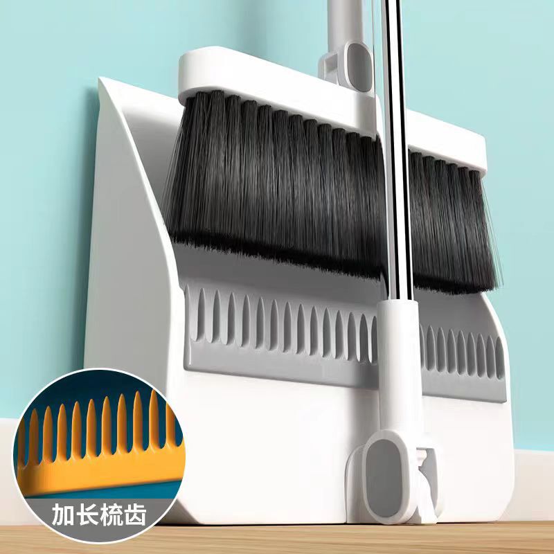 【Foldable】Broom and Dustpan Set, Broom and Mop for Home Use, 2025 New Model Magic Broom and Mop Three-Piece Set