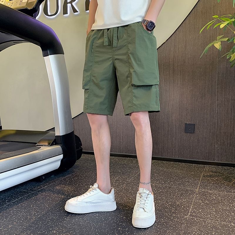Workwear men's summer casual 2024 new trendy brand five point pants, army green thin style, large shorts, handsome_voghion.com