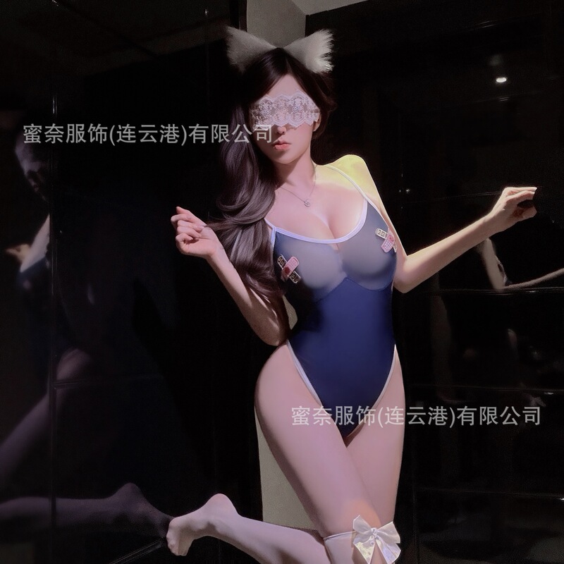 Minai Sexy Lingerie Cute and Sexy One-Piece Uniform Pure Desire Small Chest Qqny See-Through No-Take-Off Pajamas Women's Set Minai Sexy Lingerie Cute and Sexy One-Piece Uniform Pure Desire Small Chest Qqny See-Through No-Take-Off Pajamas Women's Set