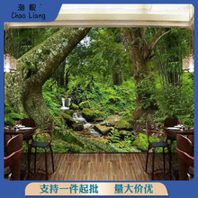 森林背景墙布3风景壁纸大自然树林.卧室客厅影视墙田园壁布