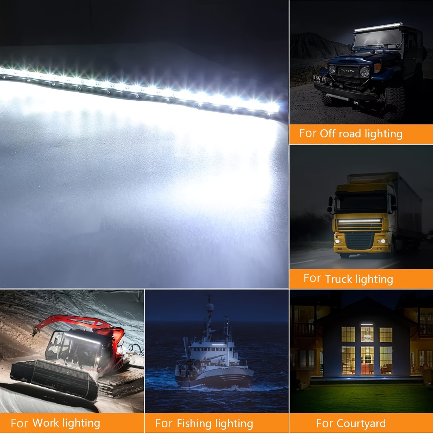 Factory Small Single-Row Ultra-Thin 20-Inch 54-Watt Car Led Light Car Roof Spotlight Strip Light Work Light