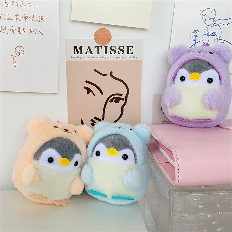 Plush keychain, pendant, doll, backpack, with little bears, pinguin