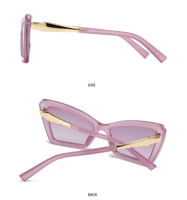 exclusive supply of angular cat-eye sunglasses, modern retro temples with jumping shape, decorative sunglasses 9212_voghion.com