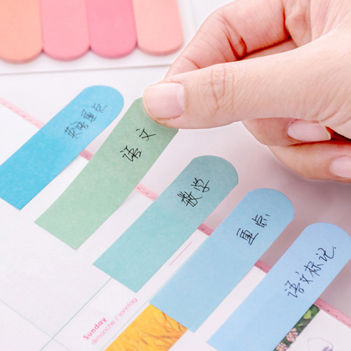 Creative, fresh, six colorful gradient sticky notes, Korean stationery, office study memo notes, note pads