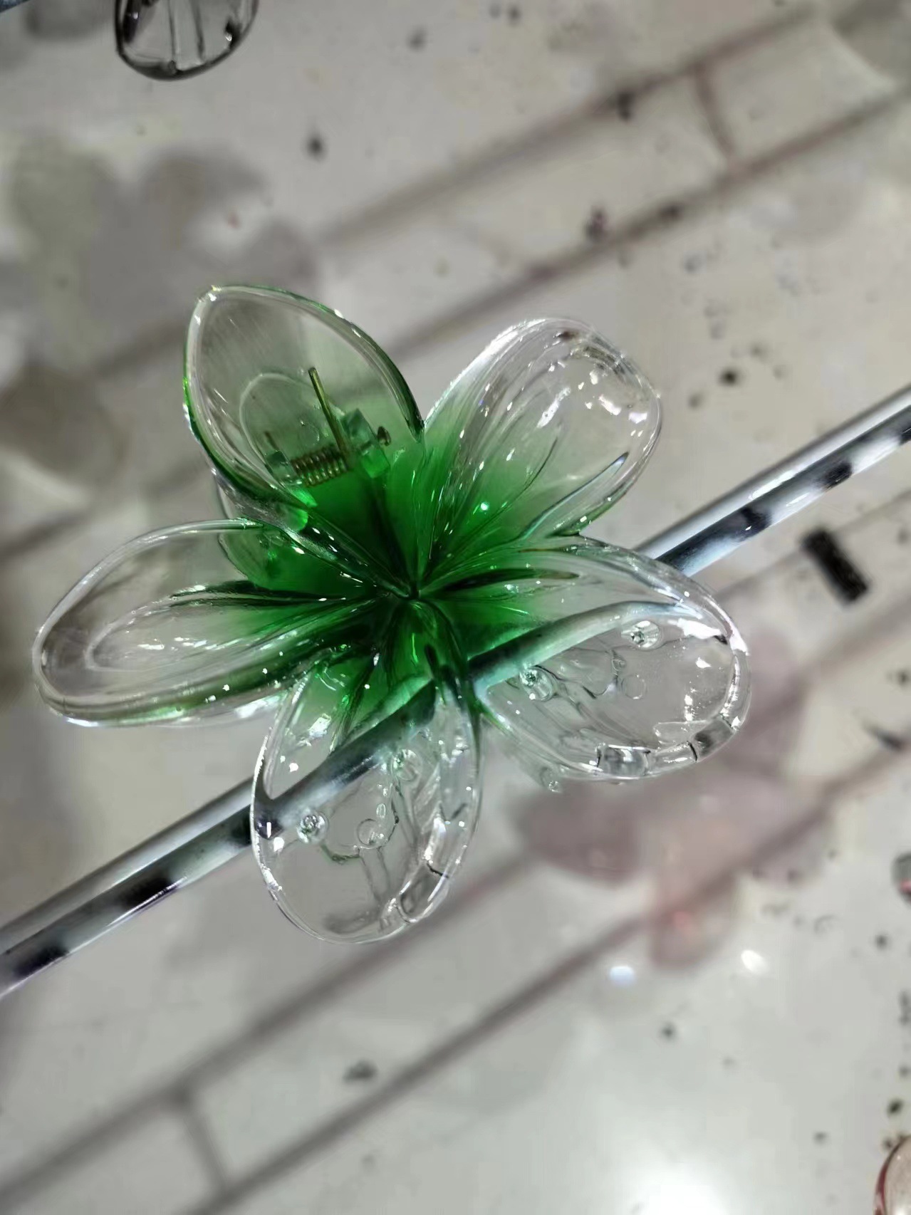 1 Piece Quantity Vacation Simple Style Women's Flower Plastic Resin Hair Claws