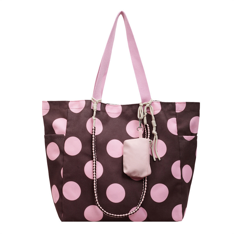 Coreano simple onda punto bolso de hombro para mujeres ventas calientes nuevos estudiantes perezosos clase de viaje bolsa de gran capacidad