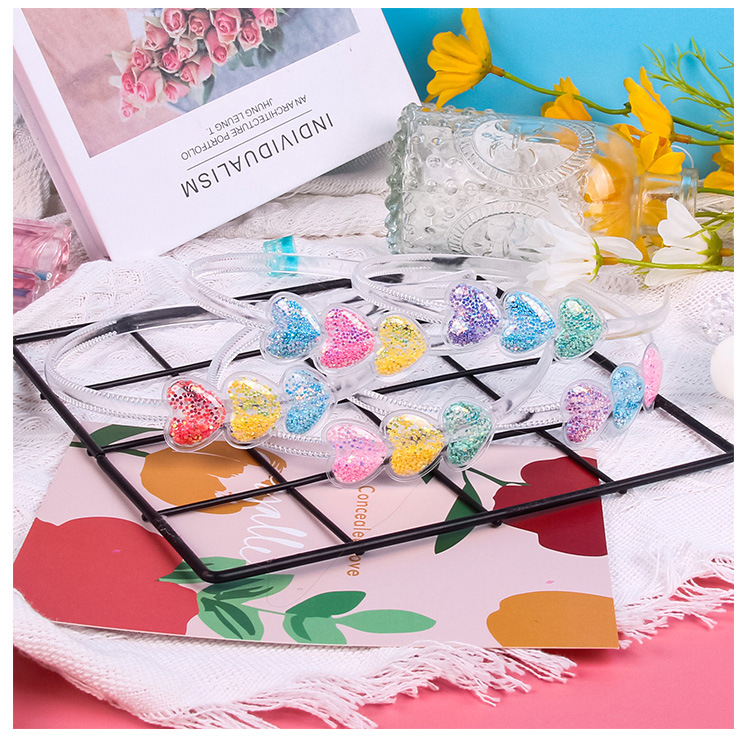 1 Piece Quantity Daily Occasion Cute Women'S Cartoon Heart Shape Candy Plastic Hair Band