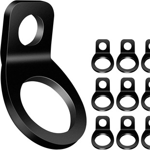 Cross-border 10pcs Black O-ring fastening anchor hook strap anchor hook stainless steel hook accessories