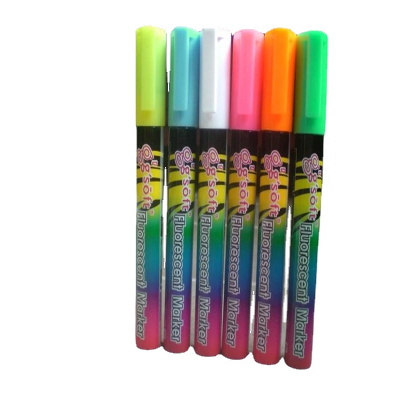 液体分彩笔（使用玻璃橱窗）以及光滑表面